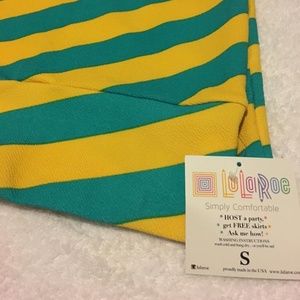Small green and yellow striped Cassie skirt